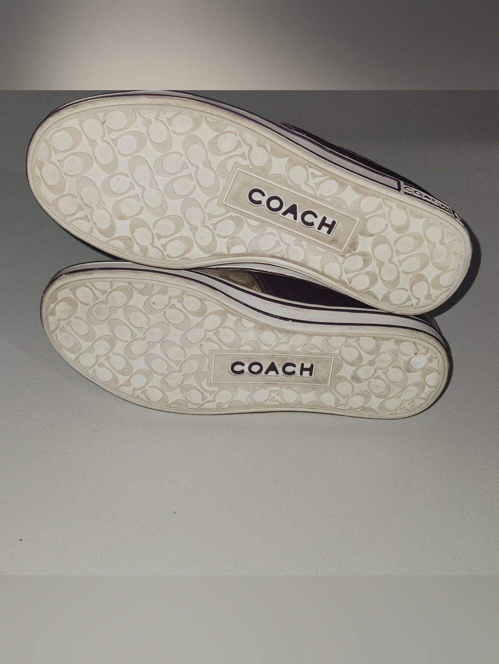 Coach Patent & Canvas High Top Monogram Sneakers Size 6.5 - Picture 8 of 8